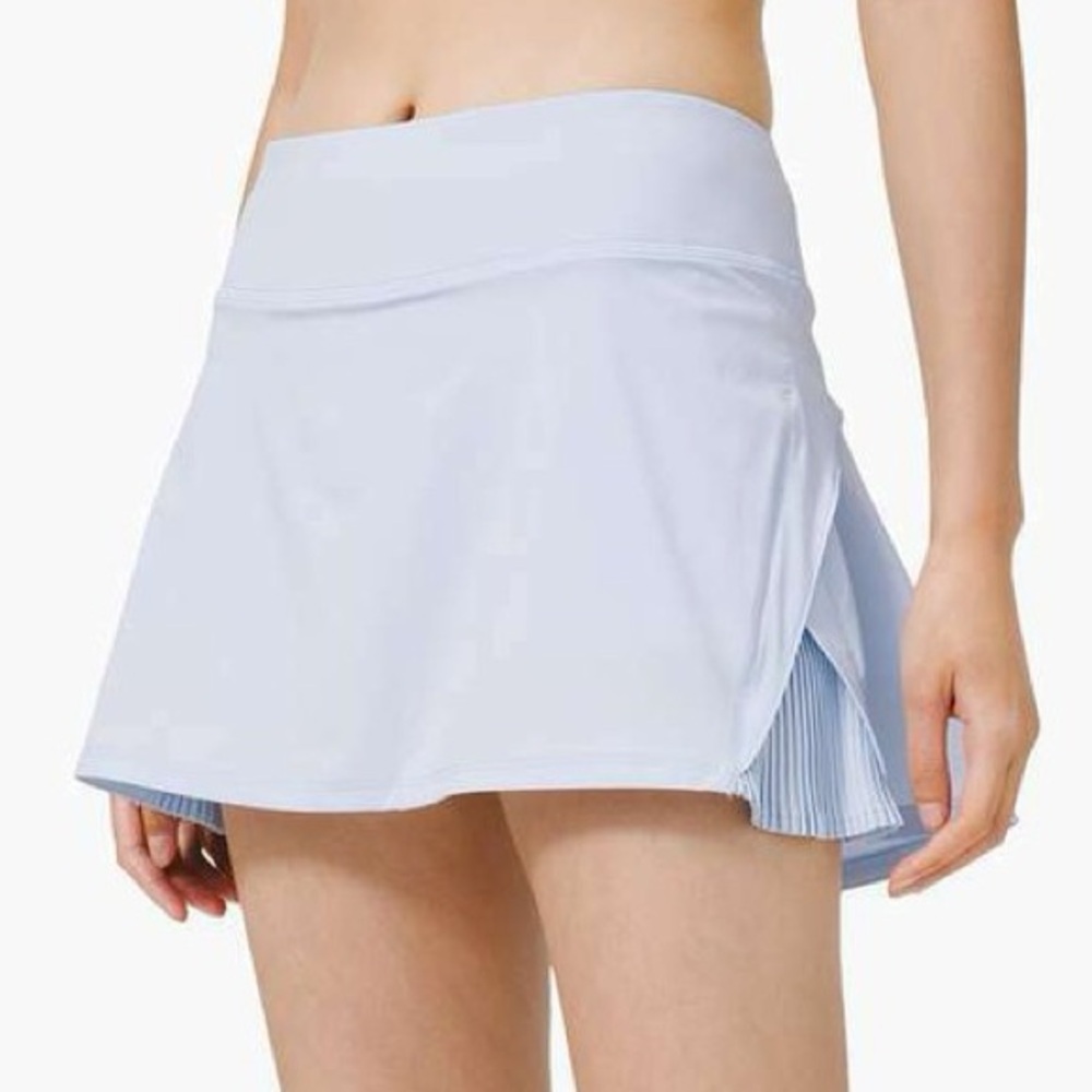 Light Blue Lululemon Tennis Skirt with Pleated Sides
